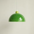 thumbnail image 3 of FSLiving 9.8" Retro Green Glass Stripe Lamp Shade Replacement, Dome Shape Glass Lampshade Cover, DIY Decorative for Pendant Light Table Lamp Swag Ceiling Lamp Torchiere Wall Sconce 2-Packs, 3 of 5