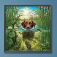 thumbnail image 1 of Cuadros Decorativos Pintura por números Kit DIY perro mano aceite arte imagen artesanía hogar pared decoración Wdftyju de costura negro 4 estilos, 1 of 1