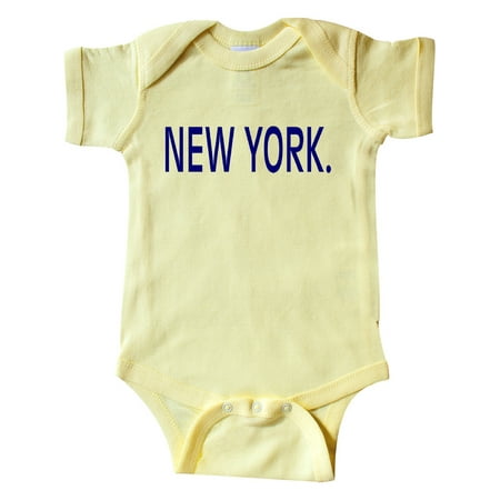 

Inktastic New York in Blue Text Gift Baby Boy or Baby Girl Bodysuit