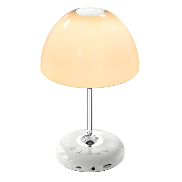 JY-85 Lámpara de seta para mesita de noche Bocina inalámbrico Bluetooth 2 en 1 Translúcido Estilo v Abanopi Barra de sonido