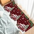 thumbnail image 4 of Kitchen Rugs and Mats Set of 1 Christmas Farm Truck Xmas Tree Bird Snow Red Plaid Kitchen Sink Mat,Non-Slip Area Runner Rug,Washable Floor Mat for Home Dining Room Office 18"x47", 4 of 6