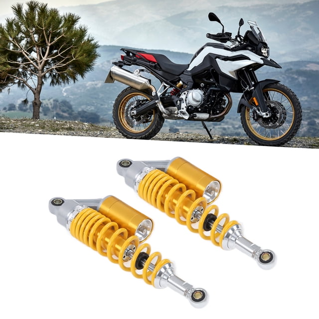 1 Pair 340mm Motorcycle Shock Absorber, Adjustable Rear Air Shock Absorbers Suspension Spring Universal for ATV SUV