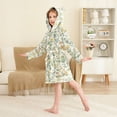 thumbnail image 2 of FORMRS Niños Bathrobe Unisex Hooded Robe Toddler Pajamas Sleepwear, Size 7-9T, Watercolor Animals Pattern, 2 of 7