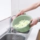thumbnail image 2 of Yhmxh Utensilios de cocina Cesta de plástico doble para lavavajillas, cesta de drenaje, cesta de cocina, frutero para el hogar, cuenco redondo multifuncional para lavavajillas, cesta de frutas, 2 of 6