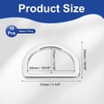 thumbnail image 2 of Uxcell Metal D Ring, Flat Metal D Buckle Solid Dee Rings for Bags Backpack Wallets Leather Straps Webbing Pet Collars Hardware Assorted Silver 15/16" x 17mm, 2 of 7