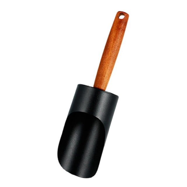 Cuchara para gatos, cuchara para comida y golosinas para mascotas, de acero inoxidable resistente, multifuncional, para pájaros y gatos de interior. Negro