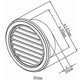 thumbnail image 2 of Round Stainless Steel Air Outlet, Ventilation Grille, Round Exhaust Grille with Flanged Hole Cover to Maintain Air Circulation in Bathroom, Office an, 2 of 4