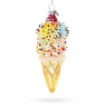 thumbnail image 3 of Sprinkled Ice Cream Cone Glass Christmas Ornament, 3 of 5