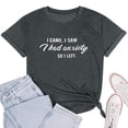 thumbnail image 3 of Tuniques pour Femmes Manches Courtes Décontractées Imprimé Lettres Col Rond Tee Tops Tunique, 3 of 3