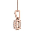 thumbnail image 2 of 1/3 Carat Diamond Cushion Shape Halo Pendant Necklace in 10K Rose Gold (I1-I2 Clarity), 2 of 4