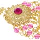 thumbnail image 3 of de danza del vientre de cristal brazalete de dedo con de de imitación arnés de mano cadena muñequera trajes d Rosa roja Sunnimix Pulsera de danza del vientre, 3 of 8