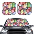 thumbnail image 2 of Naloa Easter Eggs 2 Piece Foldable Car Sun Shades, Car Windshield Sunshade, Front Window Sunshade for Car, Truck, SUV - Medium, 2 of 7