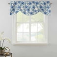 thumbnail image 2 of Blue Rose Tie Up Valance for Windows, Spring Watercolor Flowers Adjustable Rod Pocket Tie Up Valance Curtains Window Treatment for Kitchen Bathroom Bedroom 60 X 18 Inch, 2 of 9