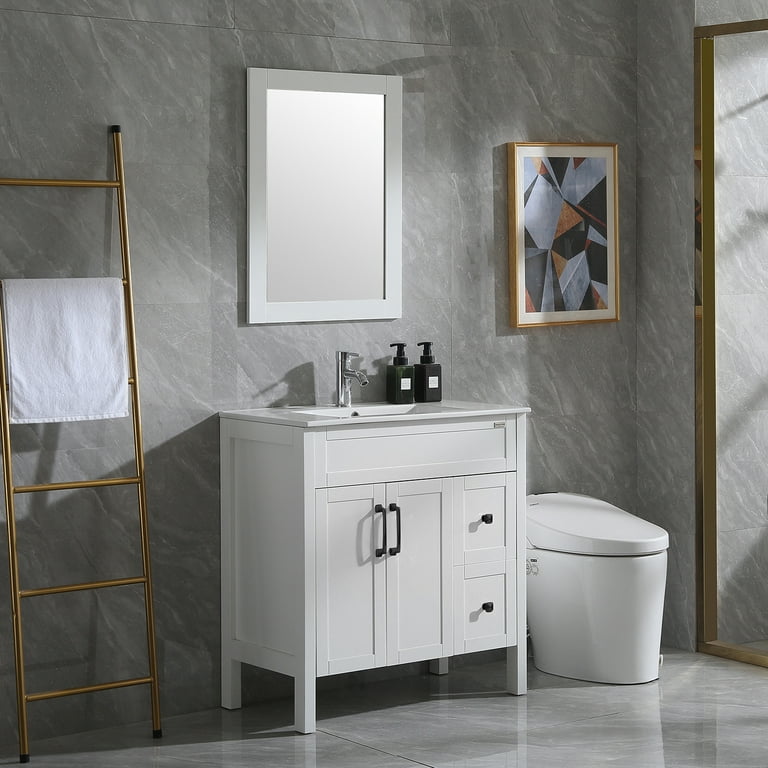 21.6 white Bathroom vanity, Combo Cabinet, Bathroom – Home Elegance USA