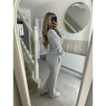 thumbnail image 5 of Women’s 2-Piece Lounge Set, Zip Up Cropped Sweatshirt + High-Waist Wide Leg Sweatpants, Soft Fleece Tracksuit, Casual Athleisure Outfit, Comfy Loungewear Matching Set for Home Travel Workout Daily We, 5 of 5