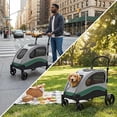 thumbnail image 4 of Extra Large Dog Stroller for Big Dogs – 135lbs Max Load, Foldable Pet Carrier with Shock Absorption, 4 Wheels & Brake System – Outdoor Walks, Travel, Puppy Stroller, 4 of 8