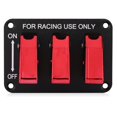 thumbnail image 3 of Interrupteur de Voiture de Course, Panneau Interrupteur à Bascule 12v 3 Groupes pour Voiture de Course Rouge, 3 of 7