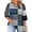 #008-Gray, variant on Women's Plus Size Printed T-Shirt Round Neck 3/4 Sleeve Chest Hollow-out Design Loose Fit Casual Spring Summer Layering Top Gift