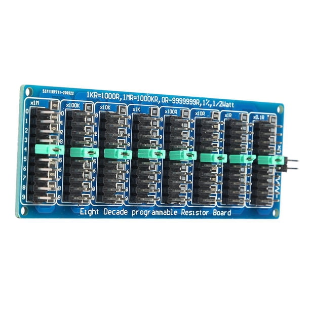 Placa de resistencia de 8 décadas 1R-9999999R Módulo de resistencia SMD programable 0.1R Ehuebsd Para estrenar
