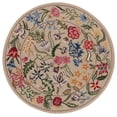 thumbnail image 2 of Safavieh Chelsea Mabelle Floral Wool Area Rug, Beige/Pink, 5'6" x 5'6" Round, 2 of 10