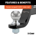 thumbnail image 4 of CURT 45042 Trailer Hitch Mount with 2-5/16-Inch Ball & Pin, Fits 2-Inch Receiver, 7,500 lbs, 4-Inch Drop, 4 of 7