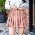 thumbnail image 2 of Women's Tennis Skirts Summer Women's A-line High Waist Culottes Pleated Printed Skirt for Casual Daily Wear Flowy Summer Fashion Pink M, 2 of 4