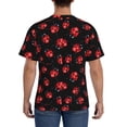 thumbnail image 3 of Bixox Men's Beautiful Red Ladybug Printed Short Sleeve Skinny Athletic T-Shirt, 3 of 6