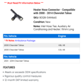 thumbnail image 2 of Heater Hose Connector - Compatible with 2000 - 2014 Chevy Tahoe 2001 2002 2003 2004 2005 2006 2007 2008 2009 2010 2011 2012 2013, 2 of 2