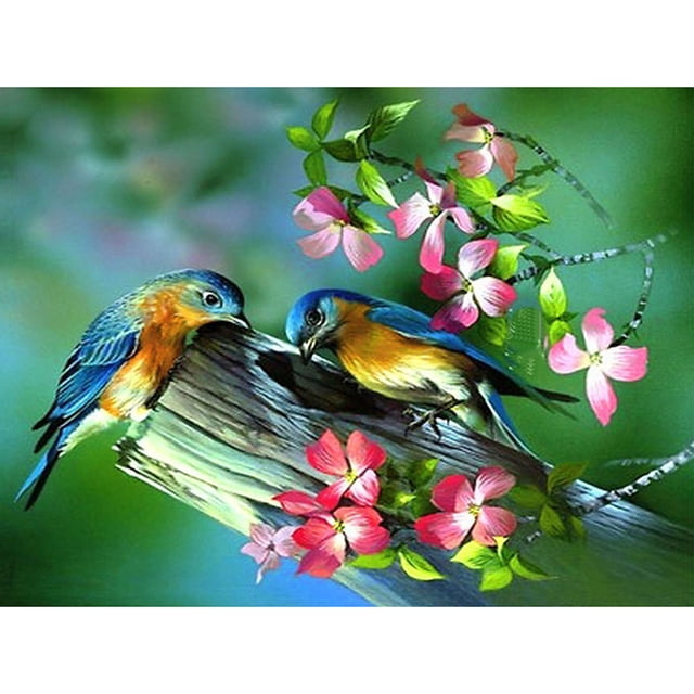 Taladro diamante pintura (DE3103) 5D DIY completo loro punto de cruz bordado Kit artesanía 45x60cm Hugtrwg Para estrenar