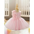 thumbnail image 6 of Spewahor Toddler Baby Girls Birthday Princess Dress 6 9 12 18 24 Months 2T 3T Sleeveless O Neck 3D Flower Decor A-line Ball Gown, 6 of 9