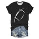 thumbnail image 1 of Fiudx Camisetas para Mujer Blusas de Manga Corta con Cuello Redondo y Estampado a La Moda para Mujer, 1 of 3
