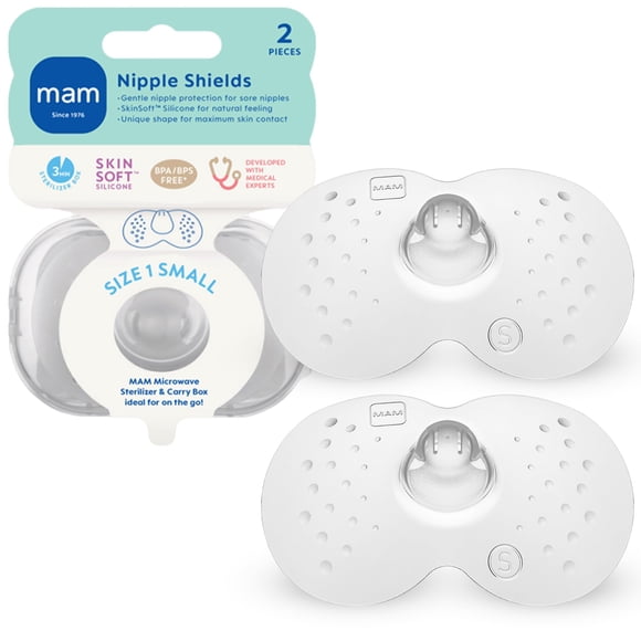 Protectores de Pezón MAM Pequeños 17mm de Silicona Paquete de 2
