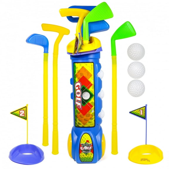 KidPlay Products Kids Toddler Outdoor Golf Club Pretend Play Set - Blue, 1 Pack