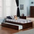 thumbnail image 2 of Leo & Lacey Urban Twin Trundle Platform Bed in Walnut, 2 of 5