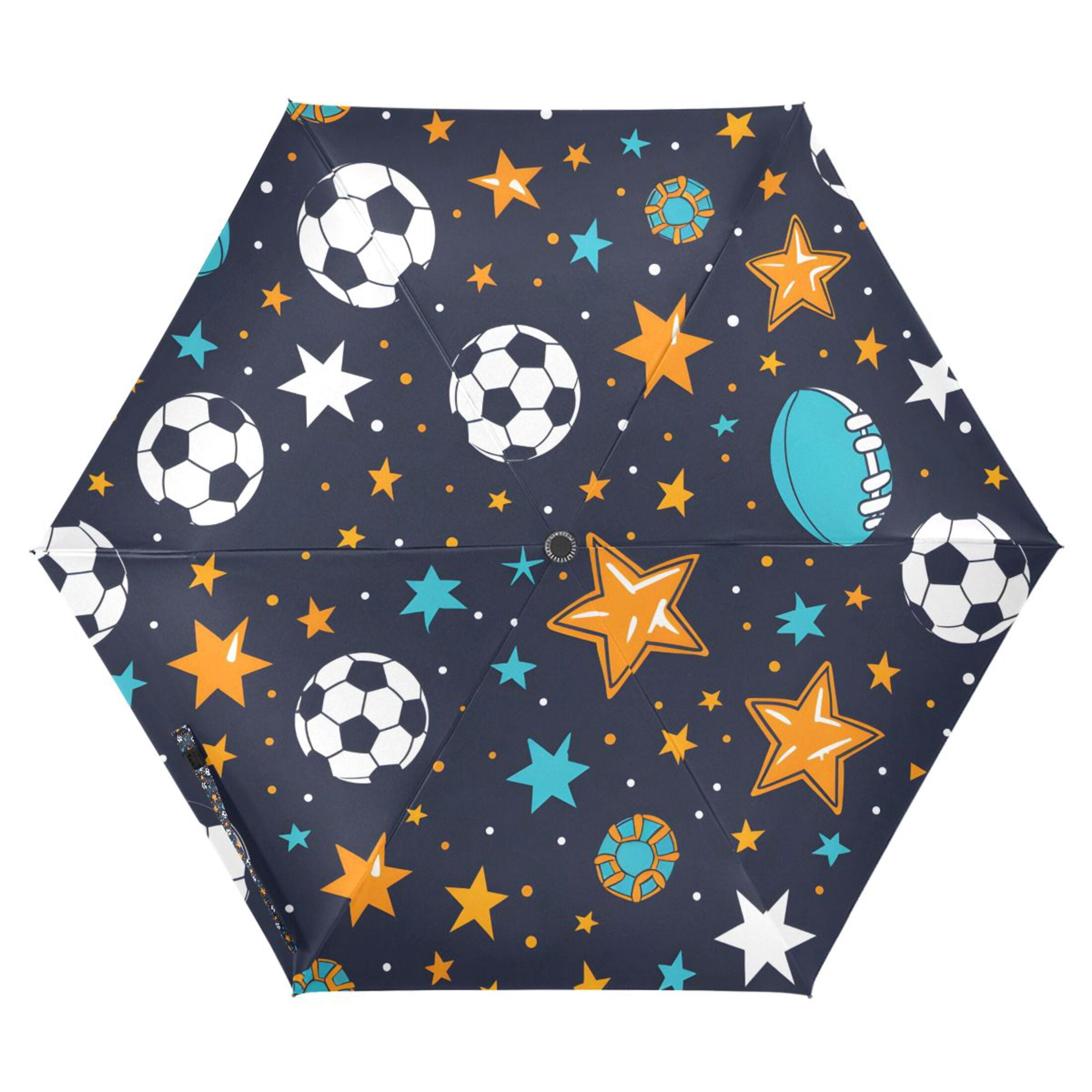 Footballs Star Rugby Compact Sun Umbrella Windproof Travel Umbrellas for Rain Strong Portable UV Protection