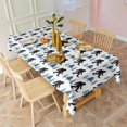 thumbnail image 2 of White Bigfoot and Pine Tree Pattern Rectangle Tablecloth 60"x102",Waterproof Polyester Rectangle Table Cloth, Wipeable Spillproof Polyester Tablecloth for Dining, Camping, Indoor and Outdoor, 2 of 6