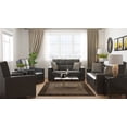 thumbnail image 4 of Ottomanson Origins Sleeper Loveseat, Black Leatherette Fabric, 4 of 11