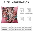 thumbnail image 5 of Leopard Head Velvet Decorative Throw Pillow CoverPink Cheetah Pillow Covers Animal Print Throw Pillows Soft Leopard Pattern Pillows with Tassel Cushion Case for Sofa Couch Bedroom Living Room, 5 of 5