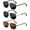 3pcs-black+black Gold+brown, variant on Polarized Aviator Sunglasses for Women Men Fashion UV Protection Tangle Free Sun Glasses  Trendy Shades