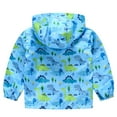 thumbnail image 2 of Manteau Coupe-Vent à Capuche à Fermeture Éclair Imprimé d'Automne pour Tout-Petits Enfants Bébés Filles Garçons, 2 of 8