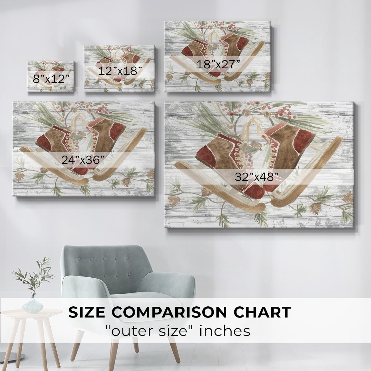 Pinecone Lodge Collection A- Gallery Wrapped Canvas