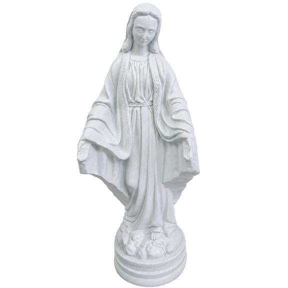 Root & Vessel Virgin Mary Garden Statue, 23in Tall, Faux Granite