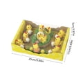 thumbnail image 6 of Cute Easter Chicks Figurines Set, Mini Yellow Chicken Decorations with Eggs & Nest Accents, Spring Tabletop Ornaments for Home & Party, 6 of 6