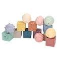 thumbnail image 1 of Blocs de Construction Doux Bébé Sensoriel Silicone Éducatif Blocs Empilables Carrés et Ronds, 1 of 8