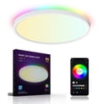thumbnail image 1 of Labymos A C90-240V 24W LEDs RGB+CCT 12Inches Intelligent Ceiling Lighting Supported Wirelessly & BT Double, 1 of 8