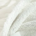 thumbnail image 5 of Flxxie Cotton Cable Knitted Twin Blanket, Sherpa Fleece Twin Blanket Dual Sided (White, 60" x 80"), 5 of 5