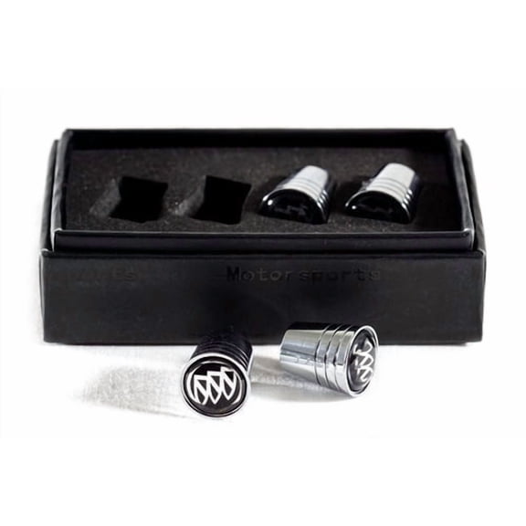 4pcs Buick Emblem Logo Chrome Tapered Tire Stem Valve Caps Official Licensed