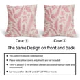 thumbnail image 5 of Pink Leaf Plant Pillow Covers 16X16 Inch Set of 2 Tropical Fern Herbs Botanical Leaves Floral Decorative Pillow Cases Vintage Cushion Case Farmhouse Home Decor for Couch Sofa Porch Outdoor, 5 of 6