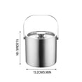 thumbnail image 3 of weibbin Stainless Steel Ice Bucket Medium Size Gold Champagne Wine Bucket with Handle Rustproof Insulated Ice Container for Home Bar Party Wedding, 3 of 7