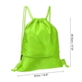 thumbnail image 2 of Uxcell Drawstring Backpack Bag Drawstring Gym Bag with Zip Pocket for Women Men Green, 2 of 5